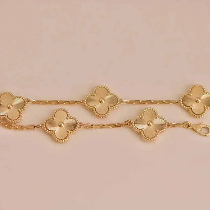 [Lunabriance]CLOVER 5 FLOWERS LASER BRACELET