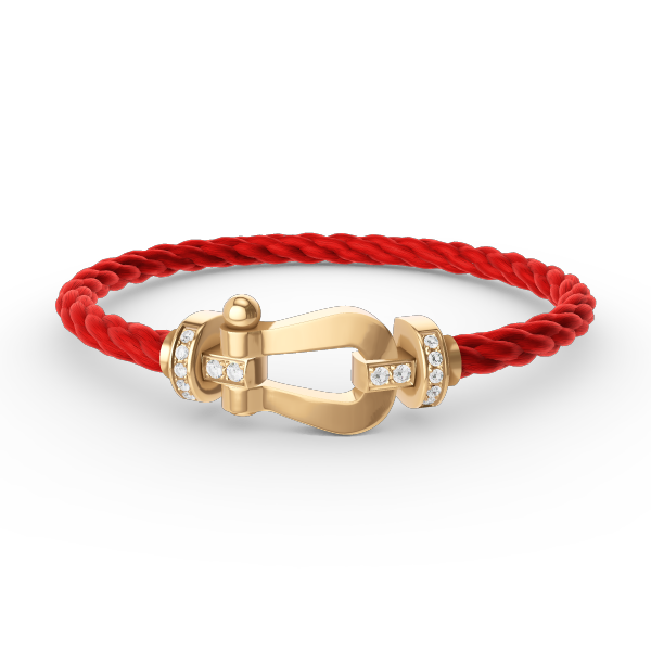 [Lunabriance]FORCE LARGE HORSESHOE HALF DIAMOND BRACELET GOLD