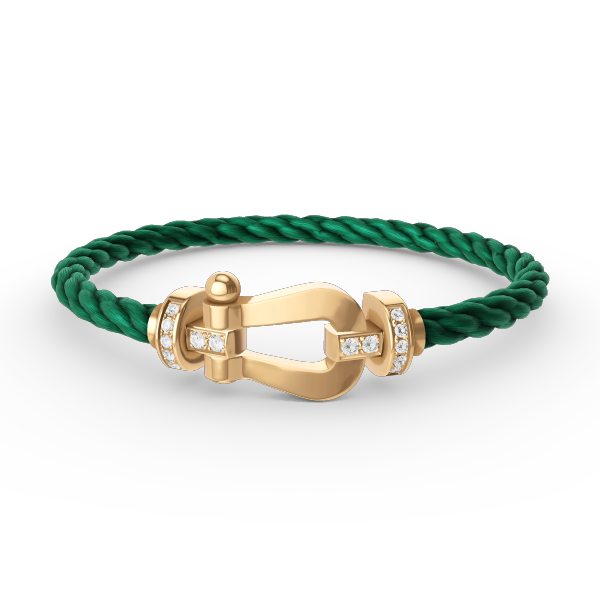 [Lunabriance]FORCE LARGE HORSESHOE HALF DIAMOND BRACELET GOLD