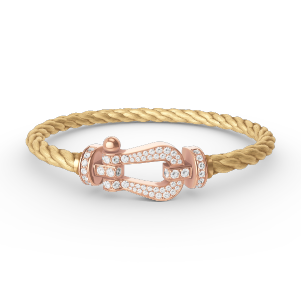 [Lunabriance]FORCE LARGE HORSESHOE FULL DIAMOND BRACELET ROSE GOLD