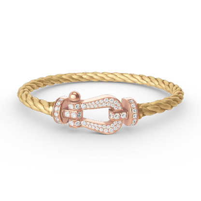 [Lunabriance]FORCE LARGE HORSESHOE FULL DIAMOND BRACELET ROSE GOLD