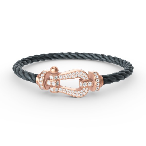 [Lunabriance]FORCE LARGE HORSESHOE FULL DIAMOND BRACELET ROSE GOLD