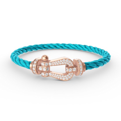 [Lunabriance]FORCE LARGE HORSESHOE FULL DIAMOND BRACELET ROSE GOLD