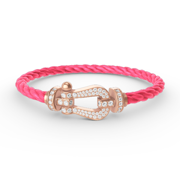 [Lunabriance]FORCE LARGE HORSESHOE FULL DIAMOND BRACELET ROSE GOLD