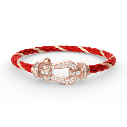 [Lunabriance]FORCE LARGE HORSESHOE FULL DIAMOND BRACELET ROSE GOLD