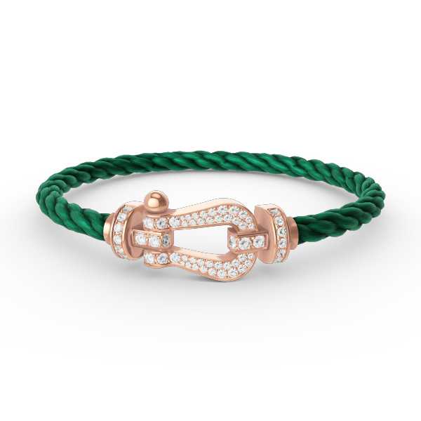 [Lunabriance]FORCE LARGE HORSESHOE FULL DIAMOND BRACELET ROSE GOLD