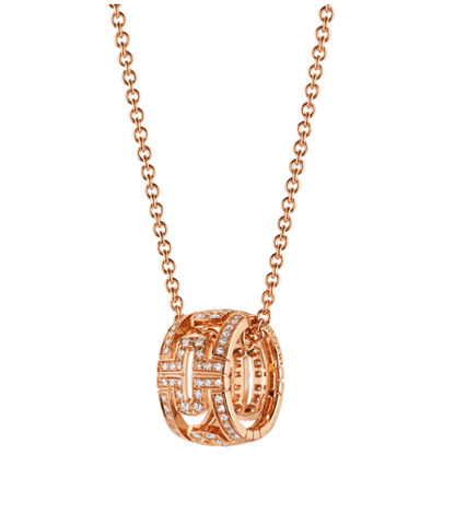 [Lunabriance]PARENTESI NECKLACE PINK GOLD DIAMOND