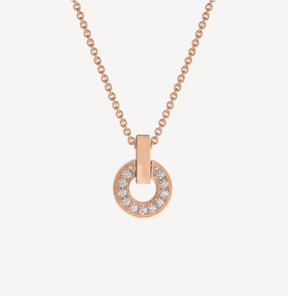 [Lunabriance]GARI NECKLACE PINK GOLD DIAMOND