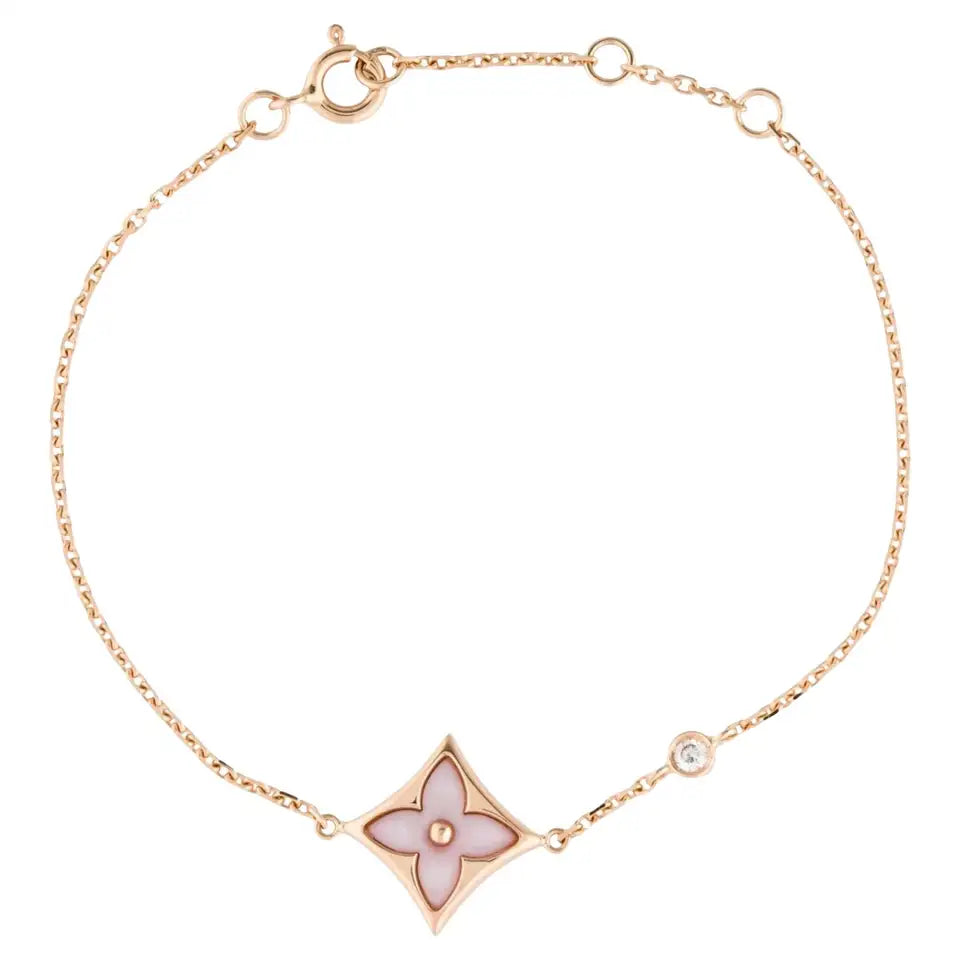 [Lunabriance]STAR 1 DIAMOND PINK GOLD BRACELET