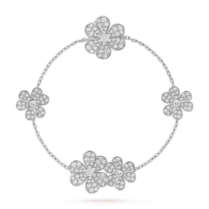 [Lunabriance]FRIVOLE SILVER 5 FLOWERS BRACELET