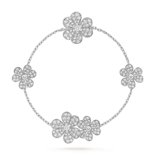 [Lunabriance]FRIVOLE SILVER 5 FLOWERS BRACELET