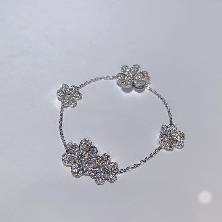 [Lunabriance]FRIVOLE SILVER 5 FLOWERS BRACELET