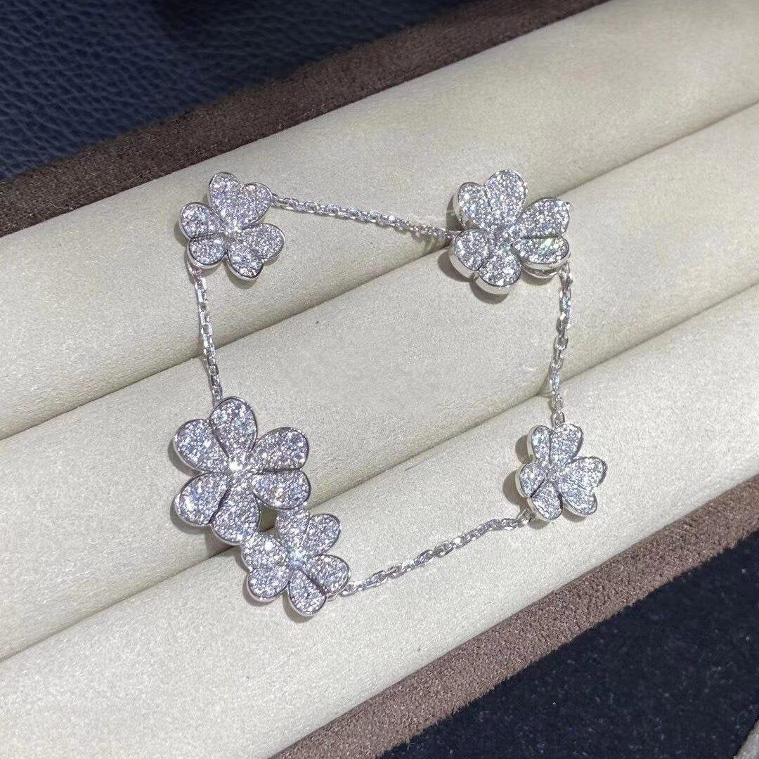 [Lunabriance]FRIVOLE SILVER 5 FLOWERS BRACELET