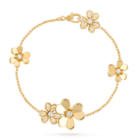 [Luna Brilliance]FRIVOLE GOLD 5 FLOWERS BRACELET