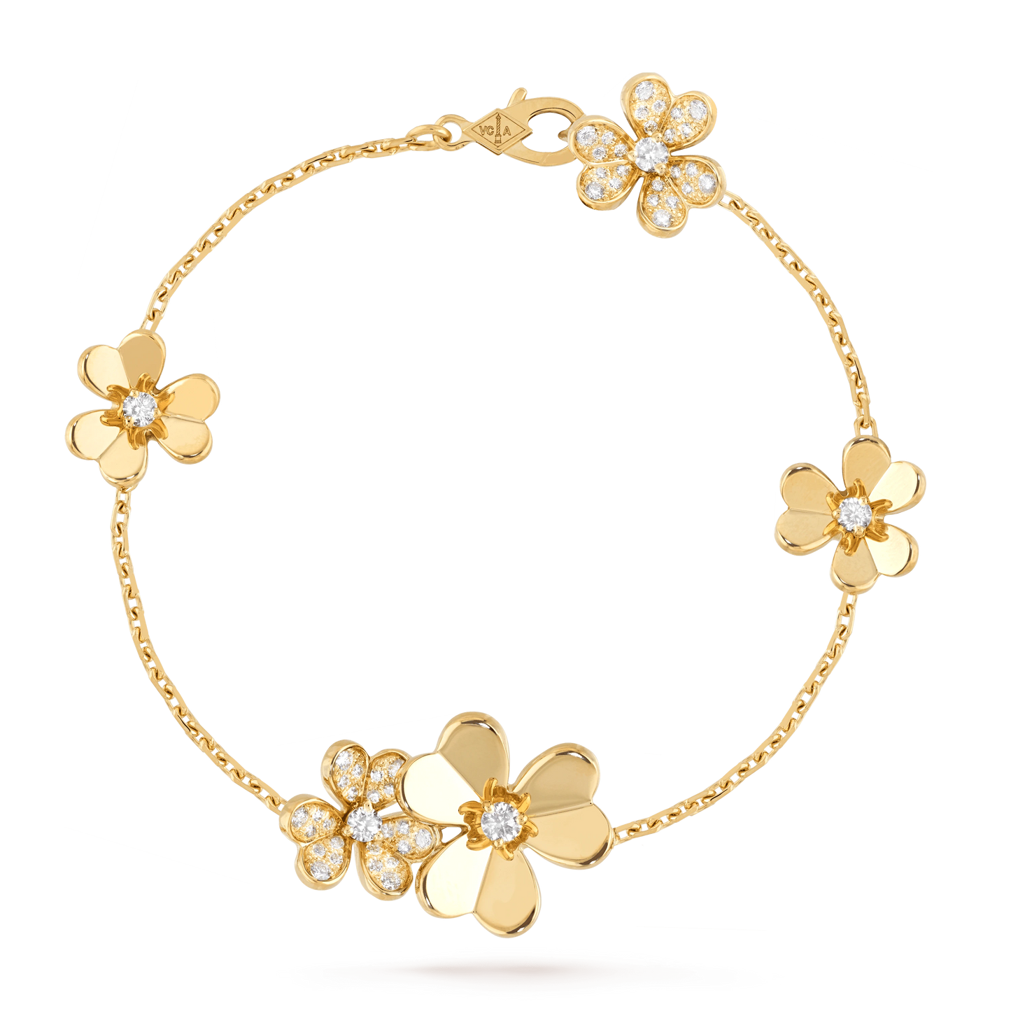 [Lunabriance]FRIVOLE GOLD 5 FLOWERS BRACELET