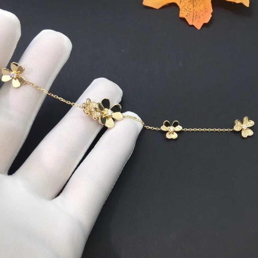 [Lunabriance]FRIVOLE GOLD 5 FLOWERS BRACELET