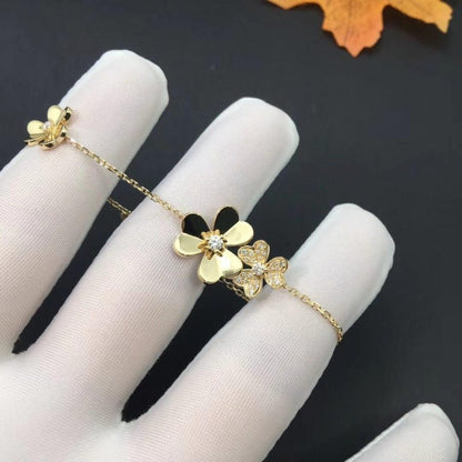 [Lunabriance]FRIVOLE GOLD 5 FLOWERS BRACELET