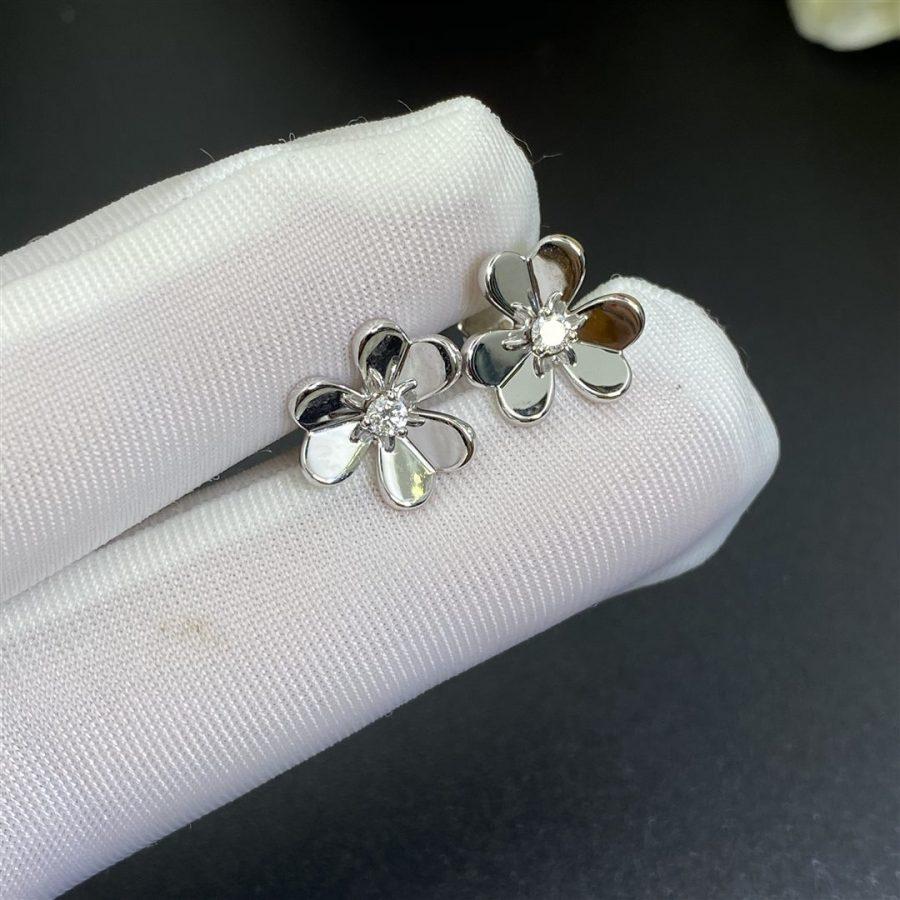 [Lunabriance]FRIVOLE MINI SILVER FLOWER EARRINGS