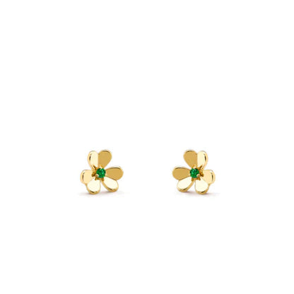 [Lunabriance]FRIVOLE  FLOWER MALACHITE EARRINGS