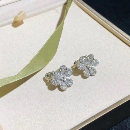 [Lunabriance]FRIVOLE SILVER FLOWER DIAMOND EARRINGS