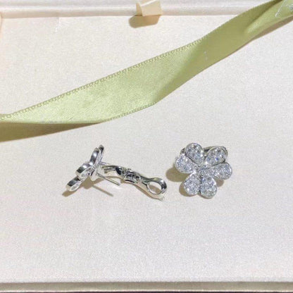 [Lunabriance]FRIVOLE SILVER FLOWER DIAMOND EARRINGS