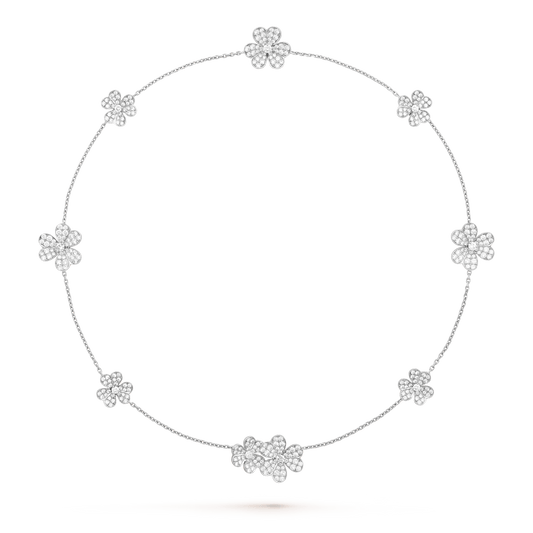 [Lunabriance]FRIVOLE SILVER 9 FLOWERS NECKLACE