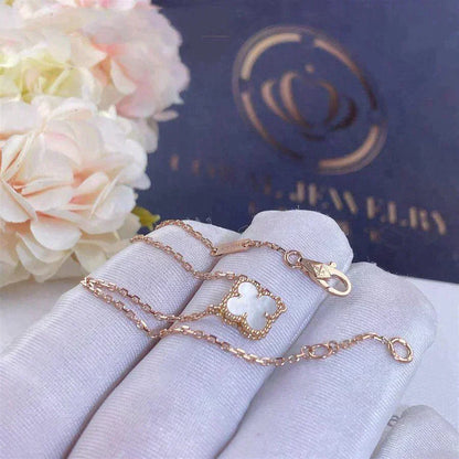 [Lunabriance]CLOVER WHITE MOP SINGLE FLOWER BRACELET