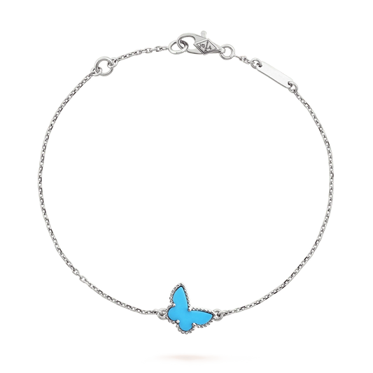 [Lunabriance]BUTTERFLY TURQUOISE BUTTERFLY BRACELET SILVER