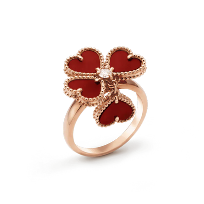 [Lunabriance]SWEET CLOVER CARNELIAN RING