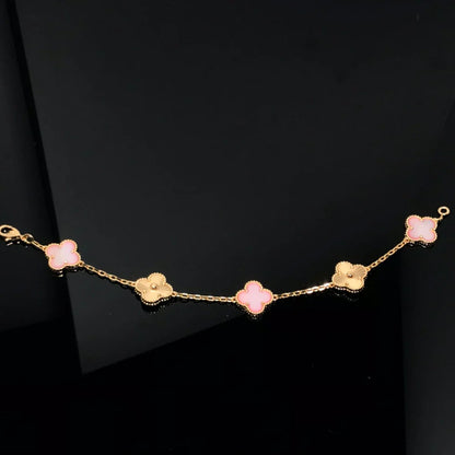 [Luna Brilliance] CLOVER 5 MOTIFS  PINK MOP BRACELET COLLECTION