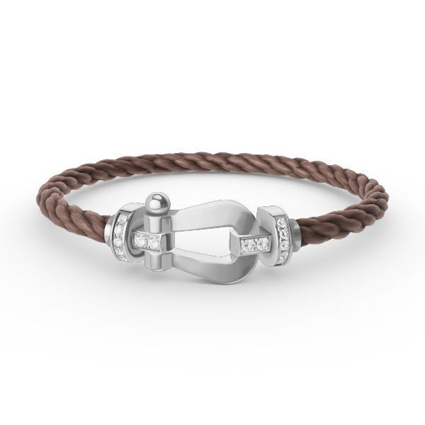 [Lunabriance]FORCE LARGE HORSESHOE HALF DIAMOND BRACELET SILVER