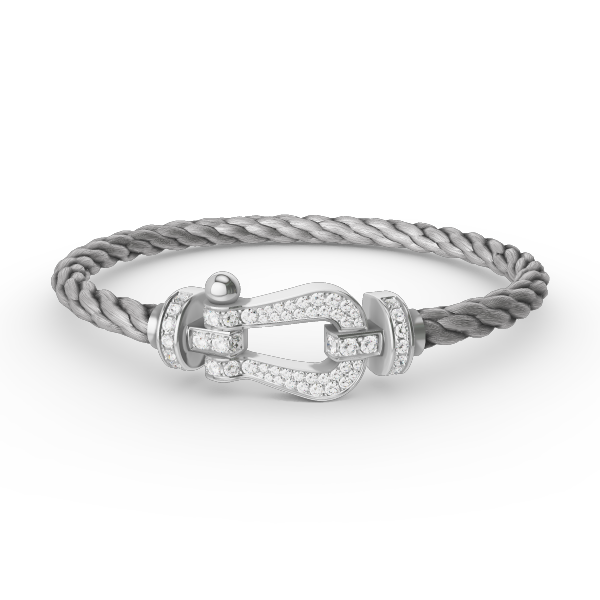 [Lunabriance]FORCE LARGE HORSESHOE FULL DIAMOND BRACELET SILVER