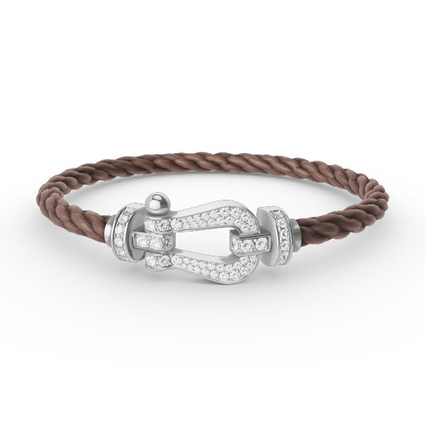 [Lunabriance]FORCE LARGE HORSESHOE FULL DIAMOND BRACELET SILVER