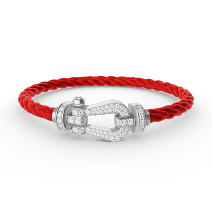 [Lunabriance]FORCE LARGE HORSESHOE FULL DIAMOND BRACELET SILVER