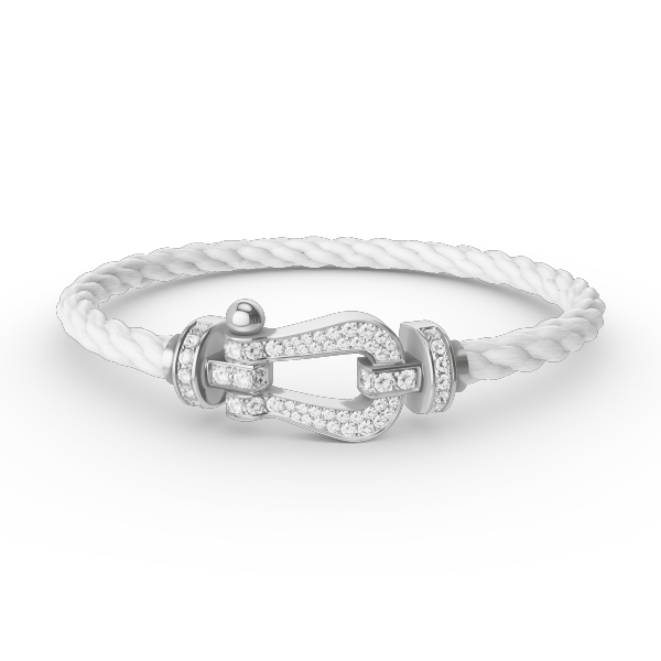 [Lunabriance]FORCE LARGE HORSESHOE FULL DIAMOND BRACELET SILVER