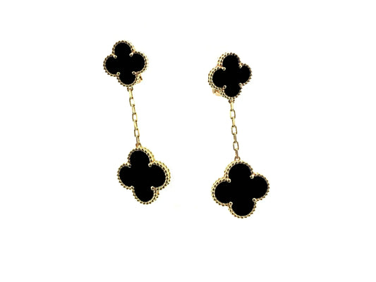 [Lunabriance]CLOVER 2 MOTIFS  EARRINGS (MULTIPLE CHOICESC