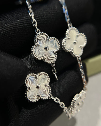 [Lunabriance]CLOVER SILVER 5 MOTIFS BRACELET