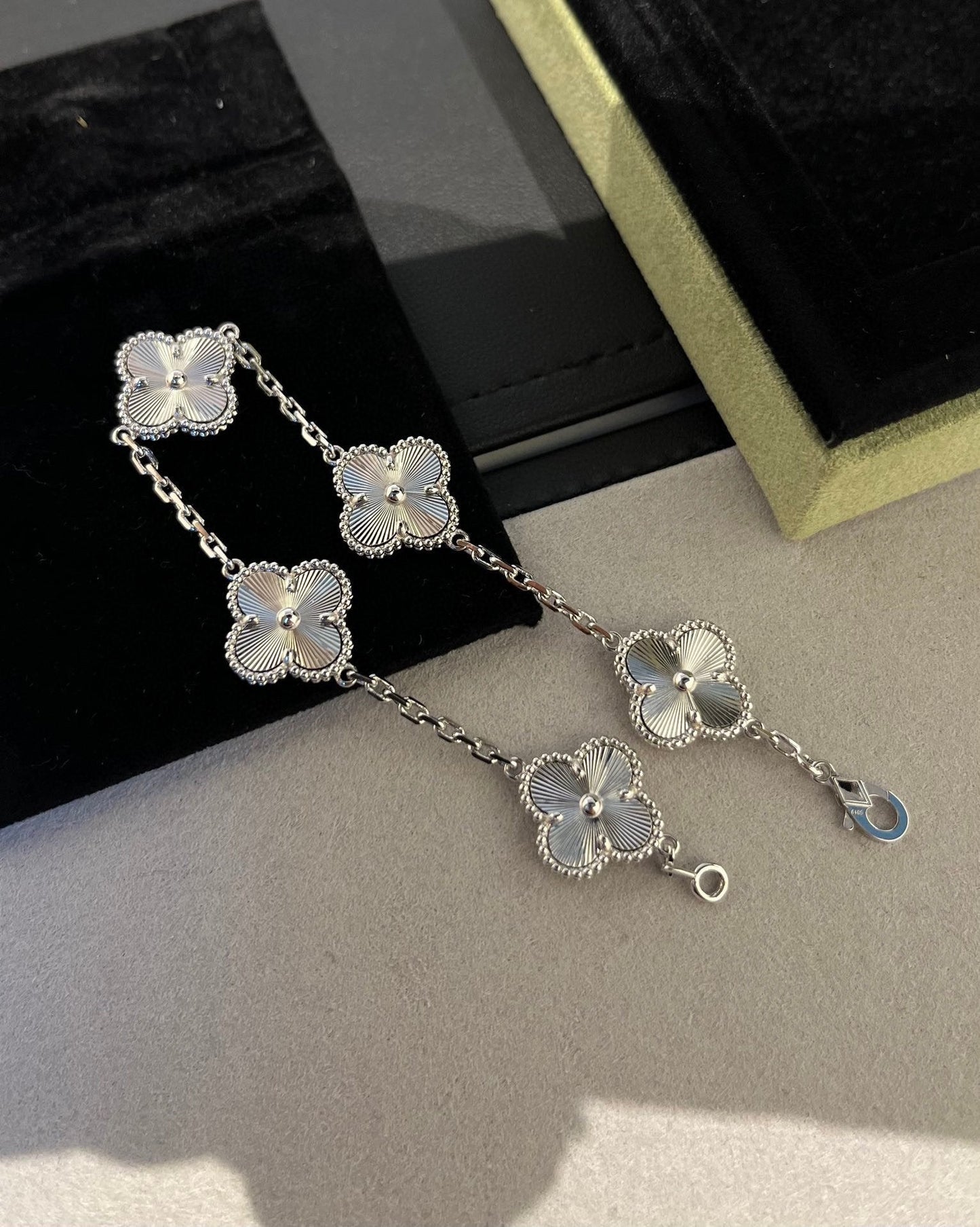 [Lunabriance]CLOVER SILVER 5 MOTIFS BRACELET