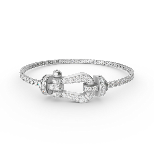 [Lunabriance]FORCE  LARGE HORSESHOE FULL DIAMOND TENNIS BRACELET